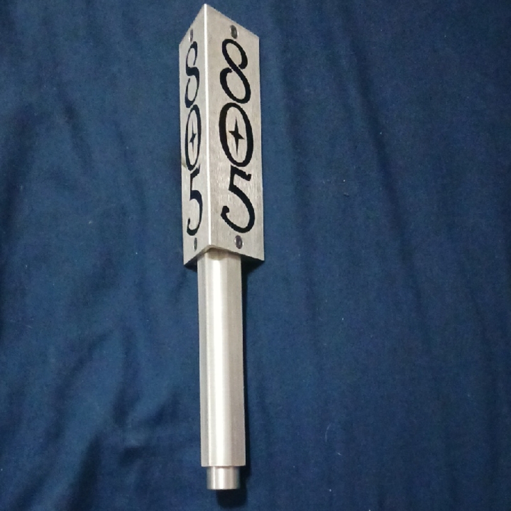 Silver Metal Tool with Black Logo